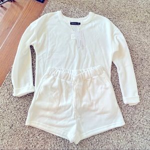 Cute white lounge wear set